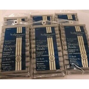 Scalpmaster Elite Slotted Grey Perm Rods 292571 6 Packs 12 In Pack Prof Straigh